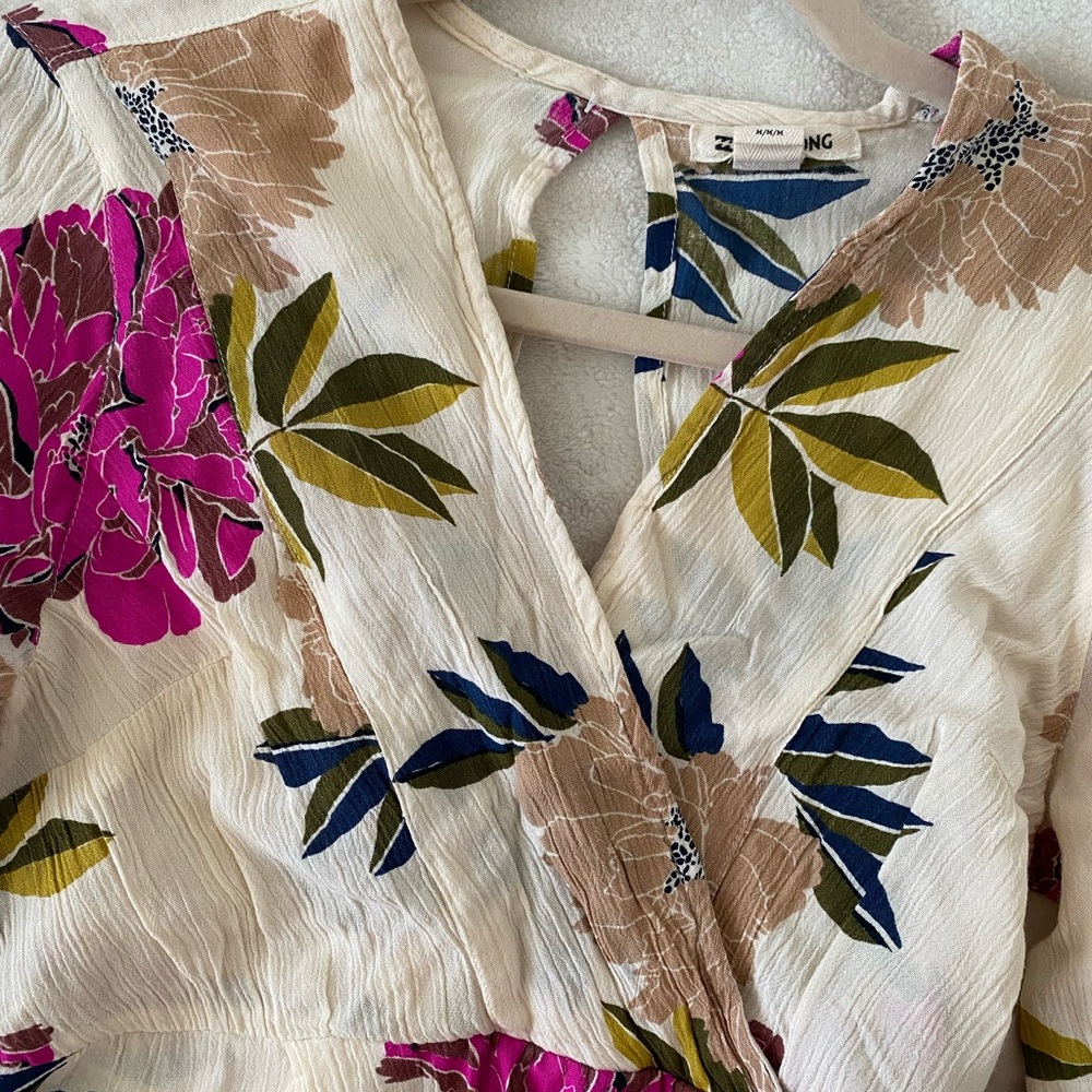 Billabong Pink Bell Sleeve Sundress